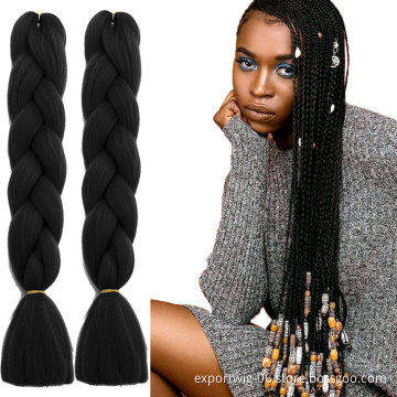 Jumbo Hair Braid Wholesale Synthetic Hair Extension High Quality Ombre 24Inches 100 Gram Synthetic Braiding hair Extension Jumbo